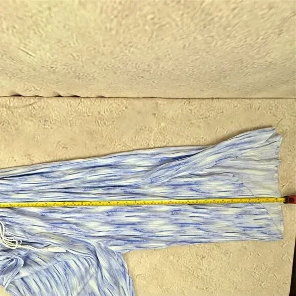 Blue and White Women's Swim Coverup - Picture 7 of 8